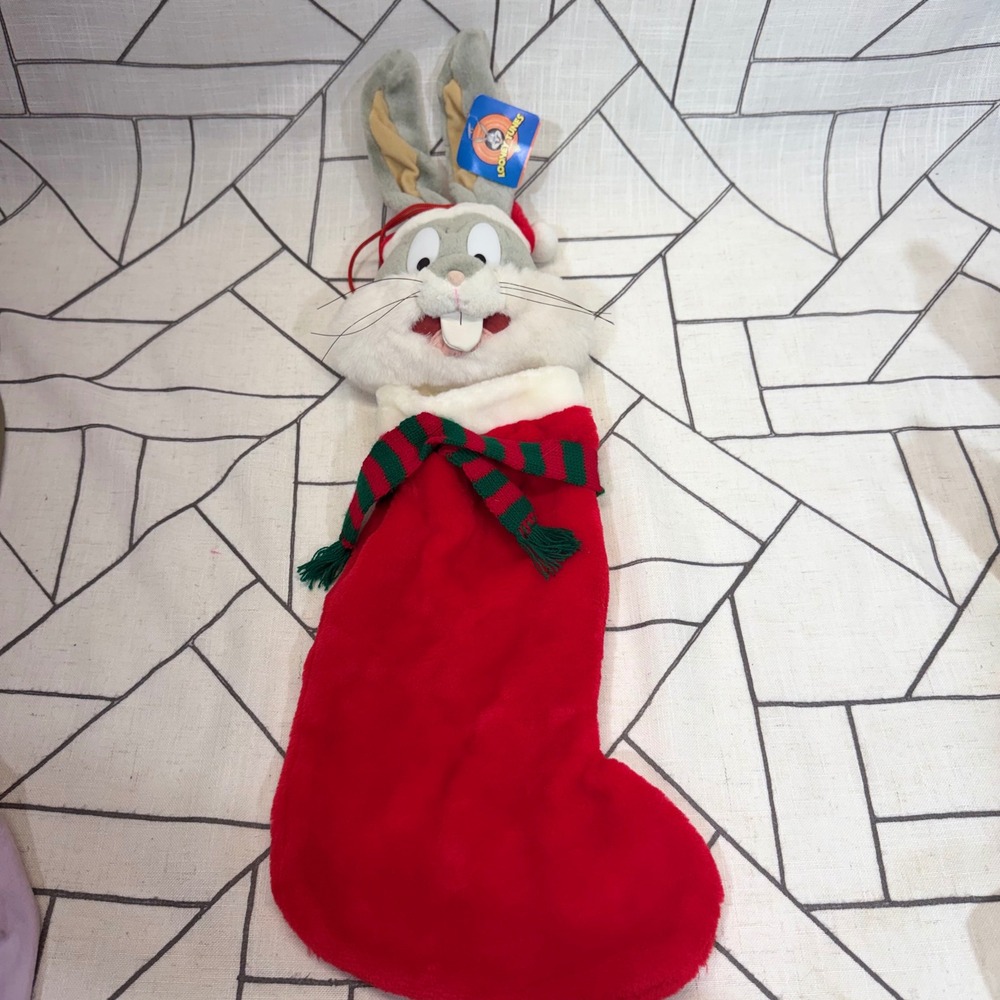 Looney Tunes Christmas Stocking 26in Red Bugs Bunny Plush Vintage 1997 Ace NWT